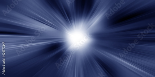 Abstract sunburst coloured in blue 