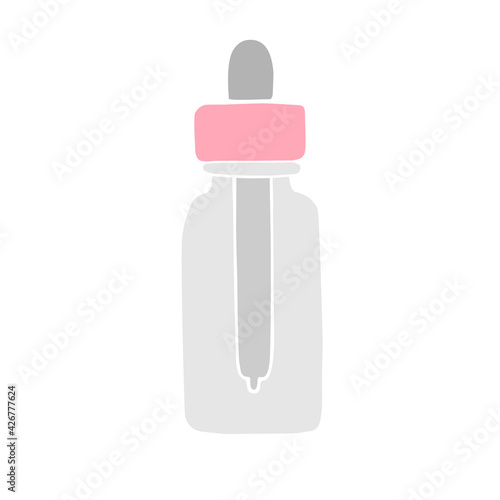 Vector hand drawn doodle sketch oil essence bottle isolated on white background