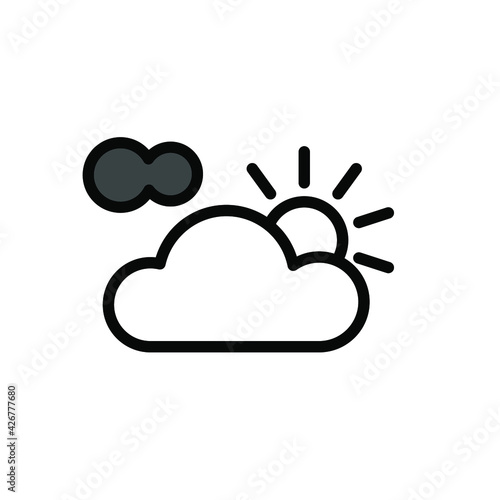 Illustration Vector graphic of partly cloudy icon
