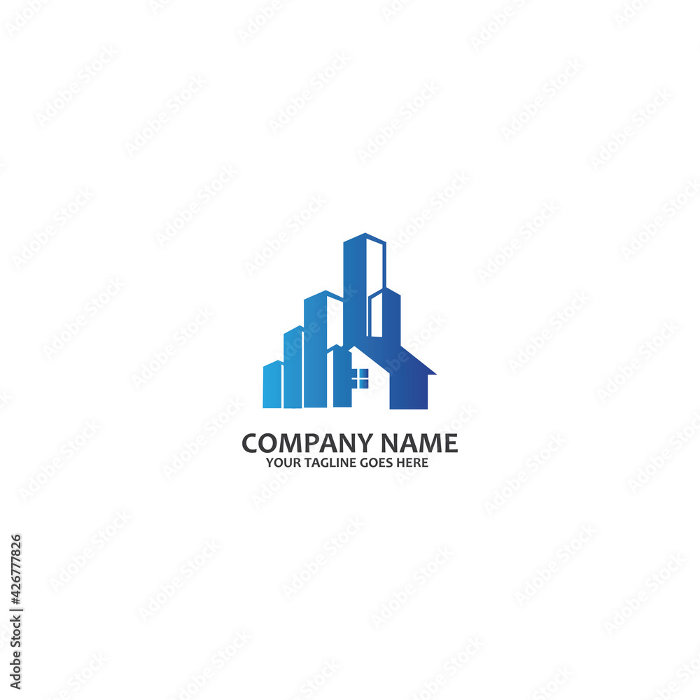 Property and Construction logo free vector icon