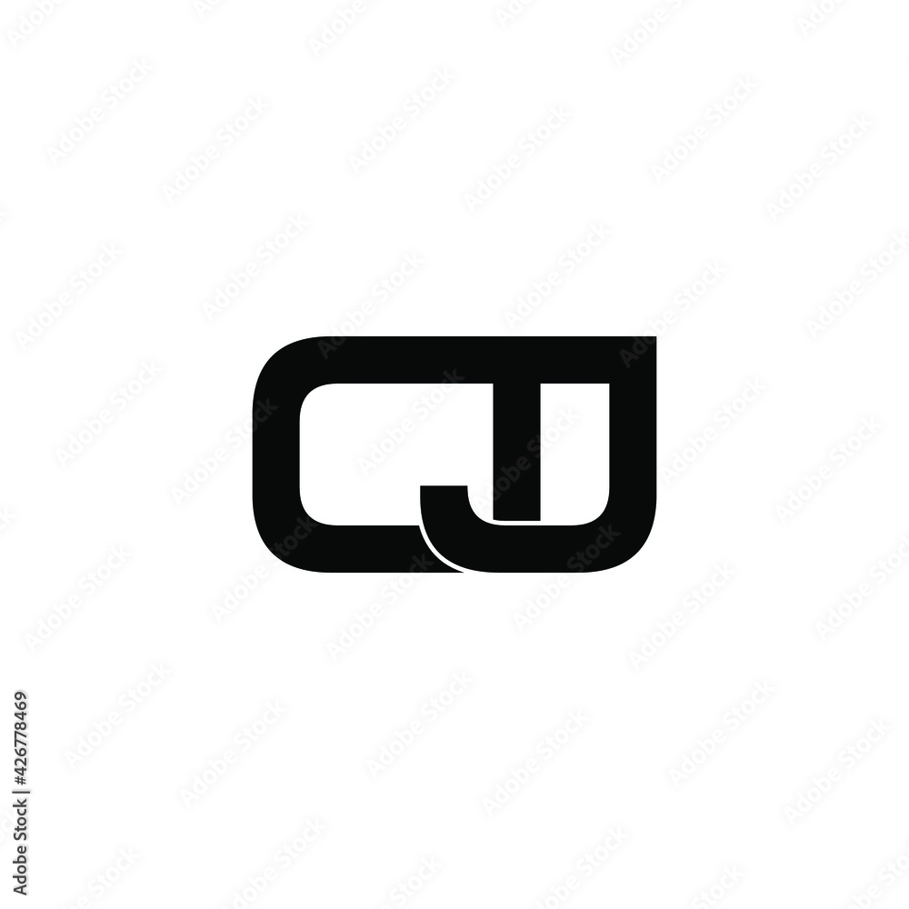 ctj letter original monogram logo design
