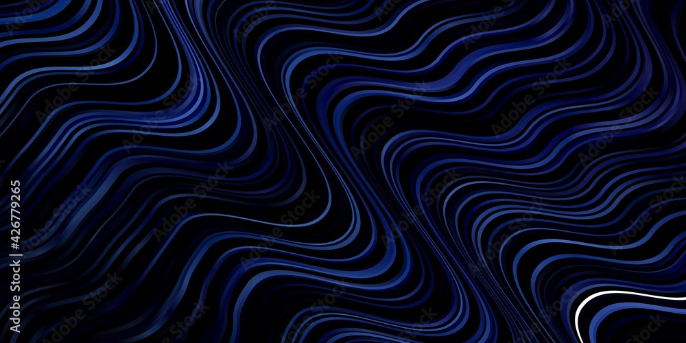 Dark BLUE vector pattern with wry lines.