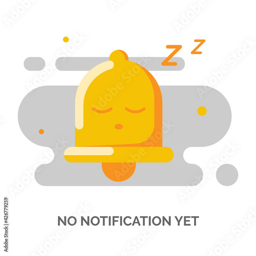 turn off, No message notification concept illustration flat design vector eps10. modern graphic element for landing page, empty state ui, infographic