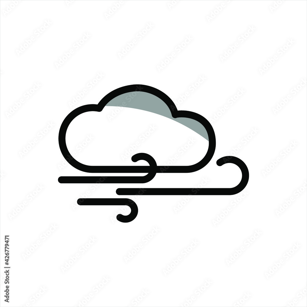 Illustration Vector graphic of windy icon Illustration Vector graphic of windy icon