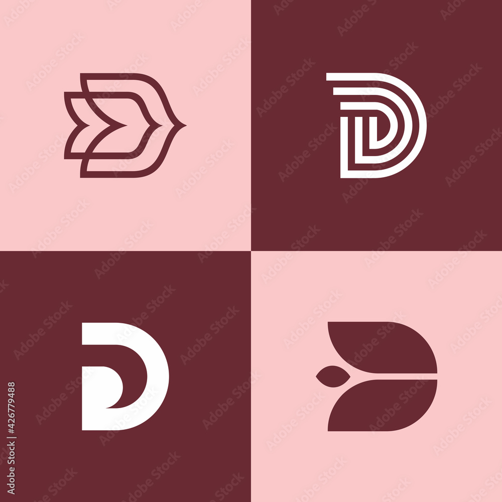 Obraz premium letter D logo with modern, feminine, and unique specifications