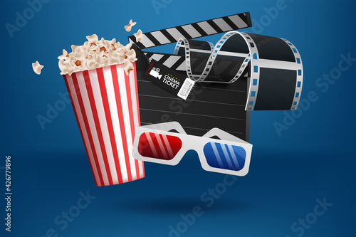 Movie film banner design template