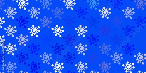 Light BLUE vector texture with disease symbols.