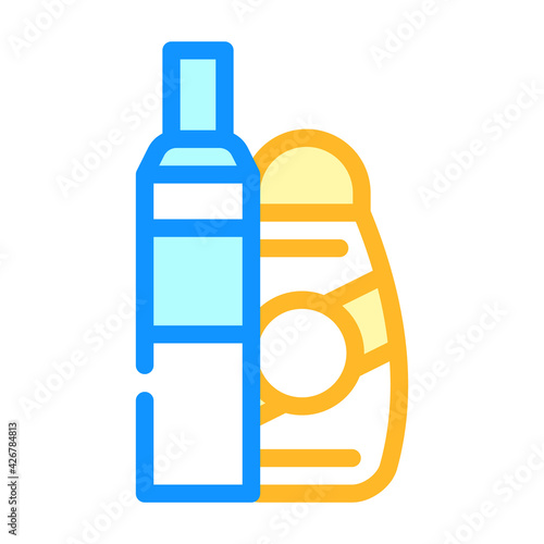 air conditioning hair color icon vector. air conditioning hair sign. isolated symbol illustration