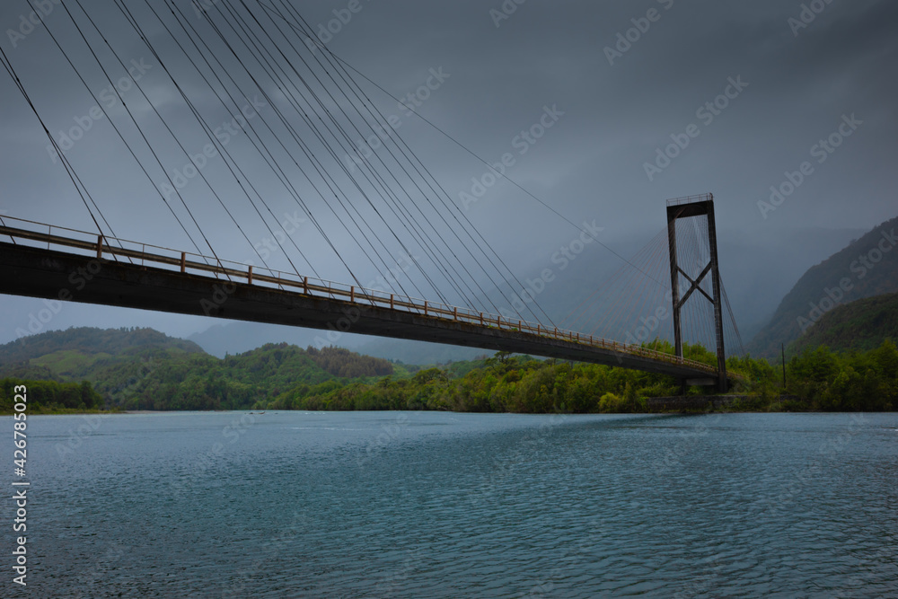 Naklejka premium Bridge in Patagonia Chile