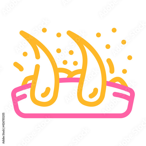 dandruff hair color icon vector. dandruff hair sign. isolated symbol illustration