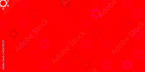 Light pink vector texture with disease symbols.