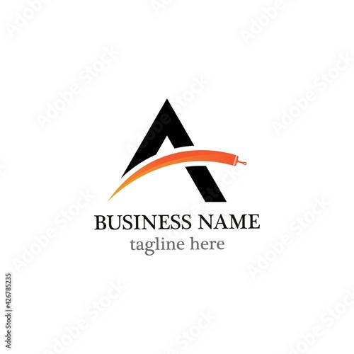 A letter painter  logo template