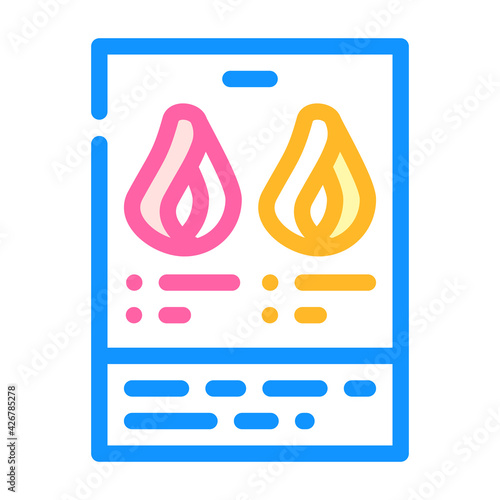 color catalog for painting hair color icon vector. color catalog for painting hair sign. isolated symbol illustration