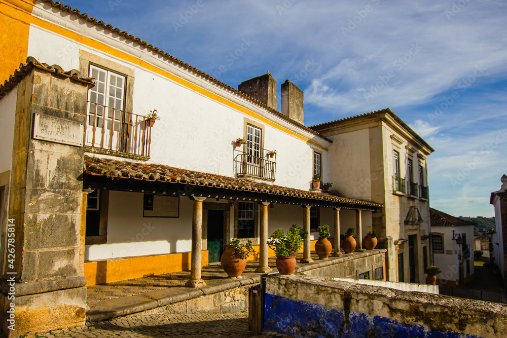 Old house with a porch in Óbidos