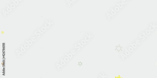 Light Blue, Yellow vector texture with disease symbols.