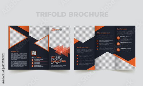 Creative Modern Corporate Tri-Fold Brochure Template Design
