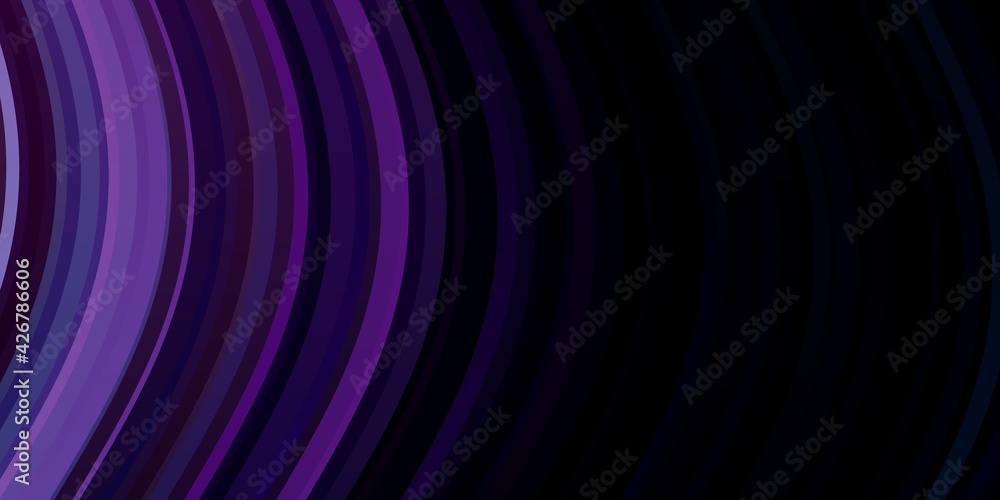 Dark Pink, Blue vector background with curved lines. Dark Pink, Blue vector background with curved lines.