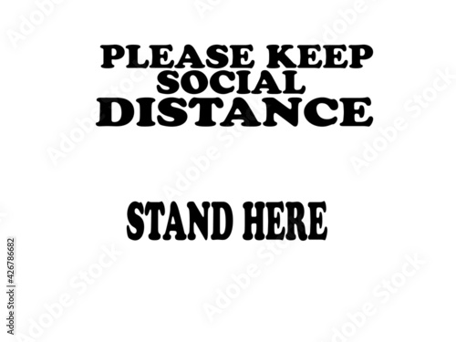 Social distancing signage or floor sticker for help reduce the risk of catching coronavirus Covid-19. vector sign templates 