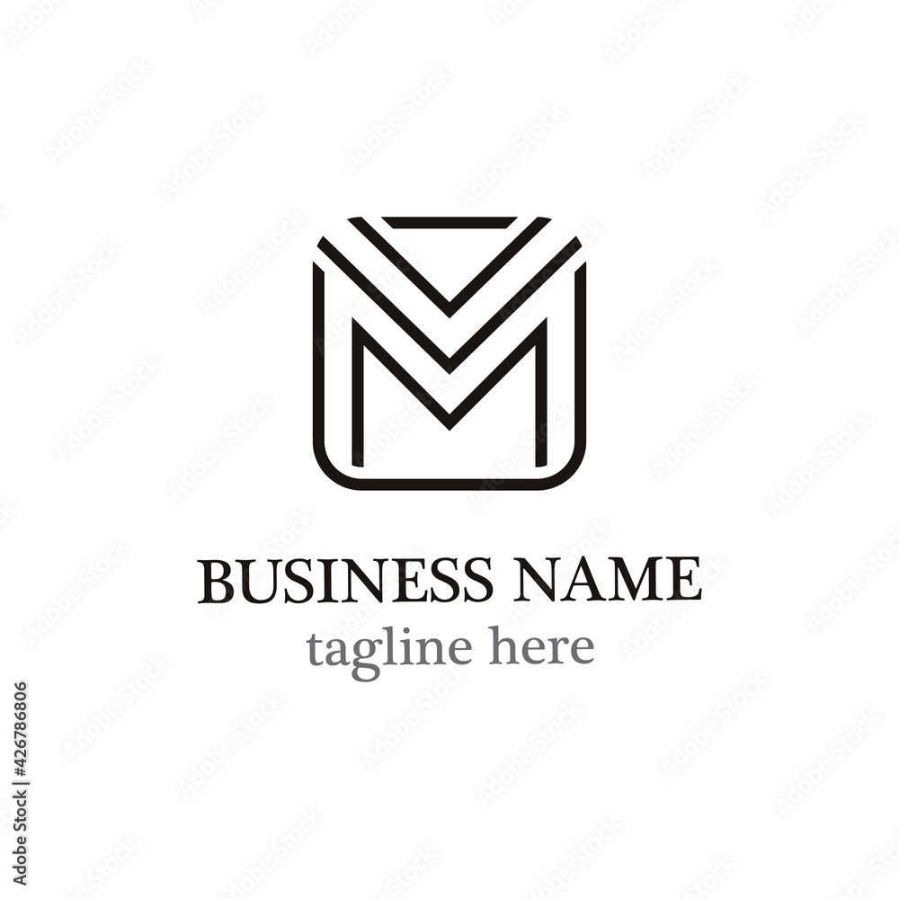 Fototapeta premium M Letter logo business template