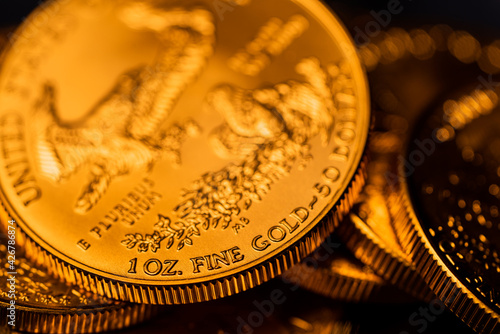 Canvastavla 100% Pure Gold Coin Bullion U.S. Eagle Mint