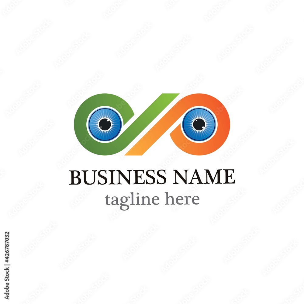 Eye care infinity logo template Eye care infinity logo template
