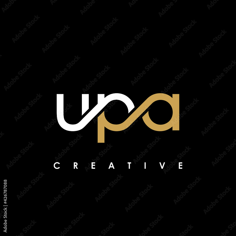 UPA Letter Initial Logo Design Template Vector Illustration - obrazy, fototapety, plakaty 