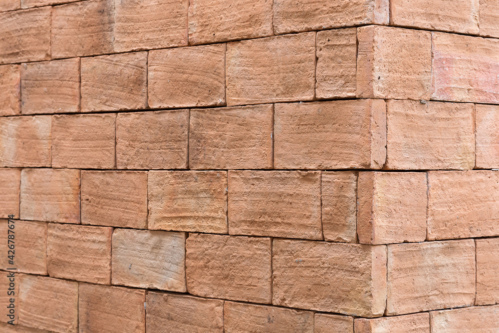 Old red brick wall background Old red brick wall background