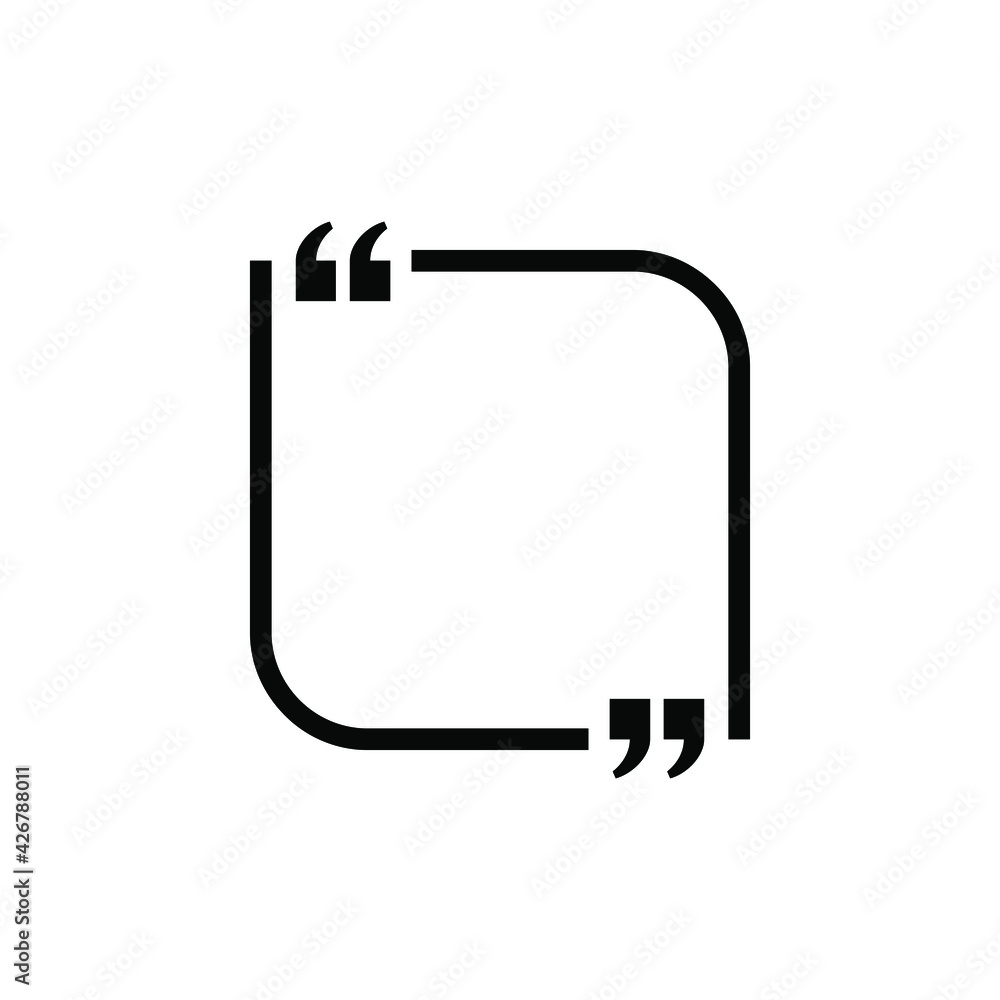 Quote frame on white background. Speech dialog frame with comma. Square bubble brackets. Quoting remark icons. Empty business card.Vector illustration. EPS 10. Quote frame on white background. Speech dialog frame with comma. Square bubble brackets. Quoting remark icons. Empty business card.Vector illustration. EPS 10.