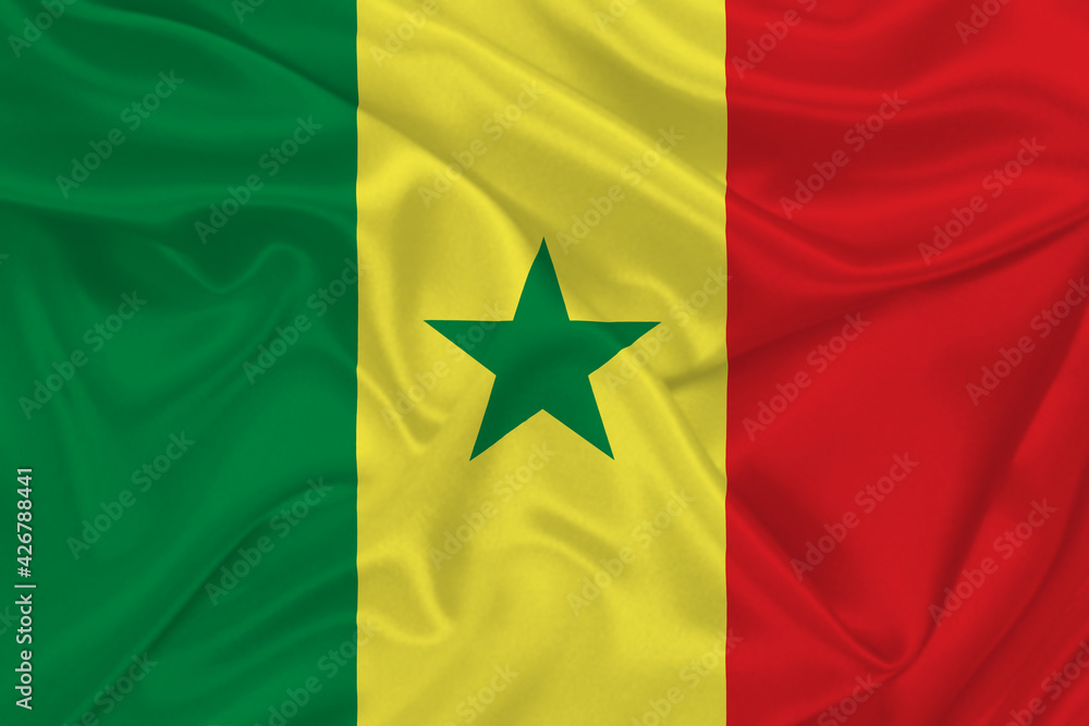 3D Flag of Senegal on fabric 3D Flag of Senegal on fabric