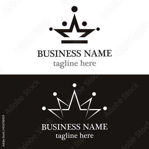 Star crown logo template