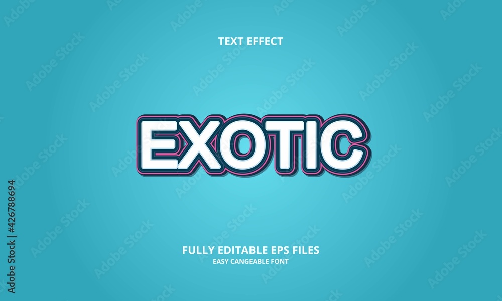 Editable text effect exotic title style Editable text effect exotic title style