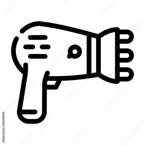 hair dryer device line icon vector. hair dryer device sign. isolated contour symbol black illustration