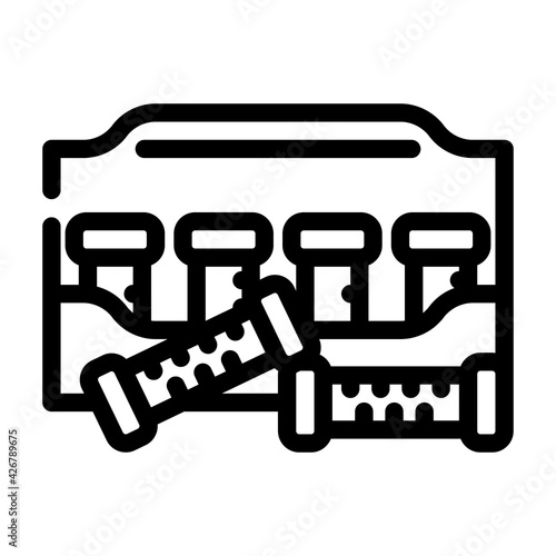 thermo curlers line icon vector. thermo curlers sign. isolated contour symbol black illustration