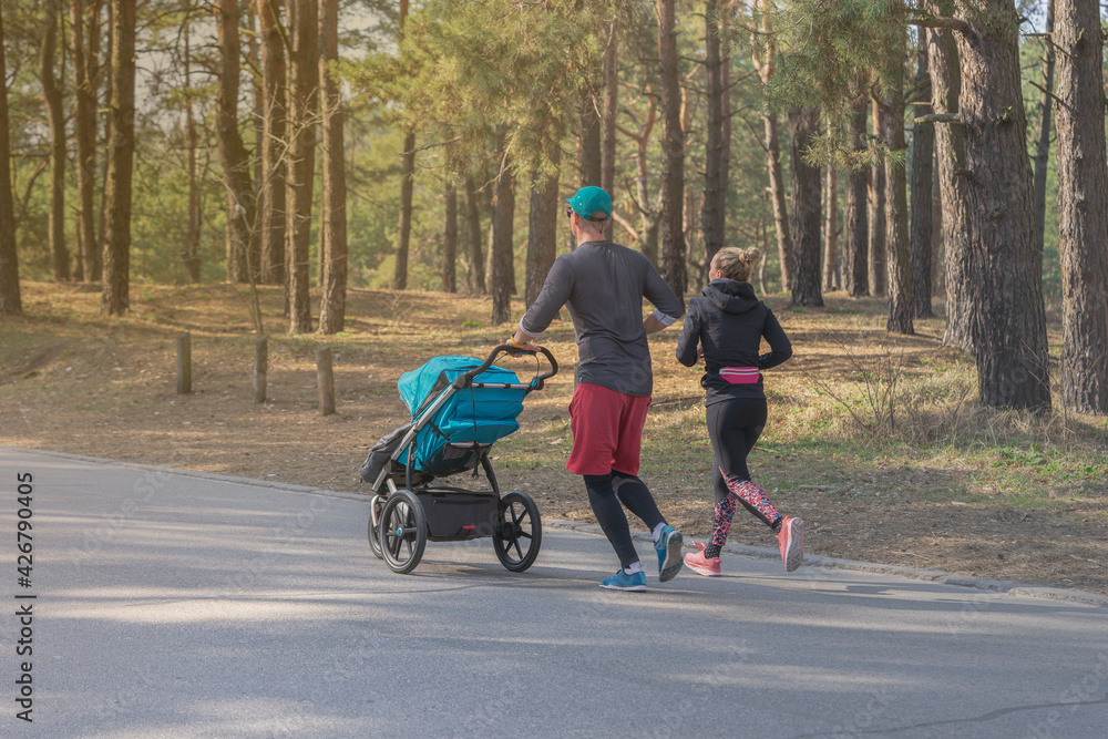 Fototapeta premium run in the forest
