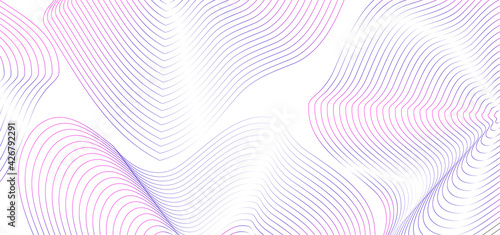 Abstract colorful wavy lines background. Minimal topographic line contour map. Vector geographic grid map style. Vector