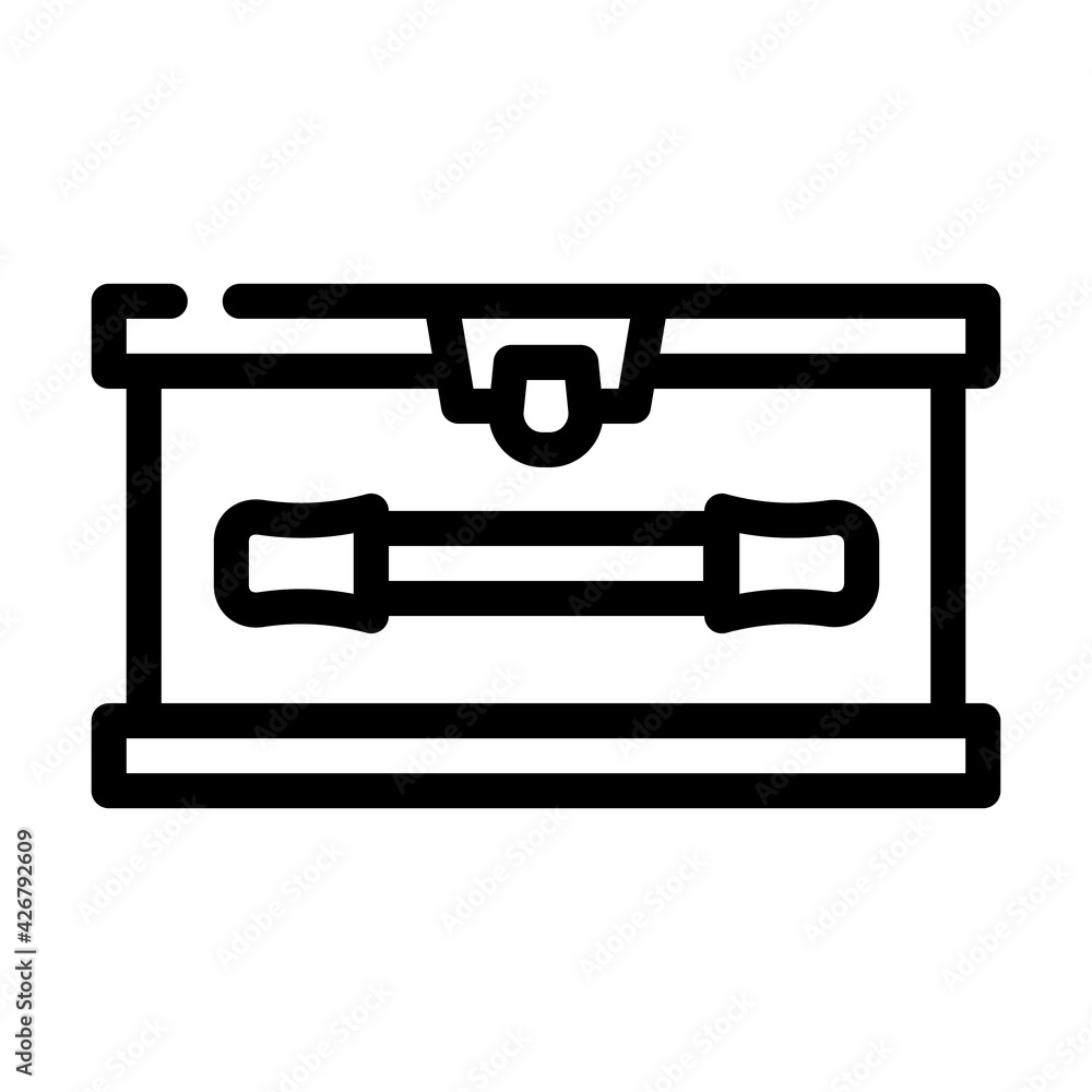 lunchbox with handle line icon vector. lunchbox with handle sign. isolated contour symbol black illustration lunchbox with handle line icon vector. lunchbox with handle sign. isolated contour symbol black illustration