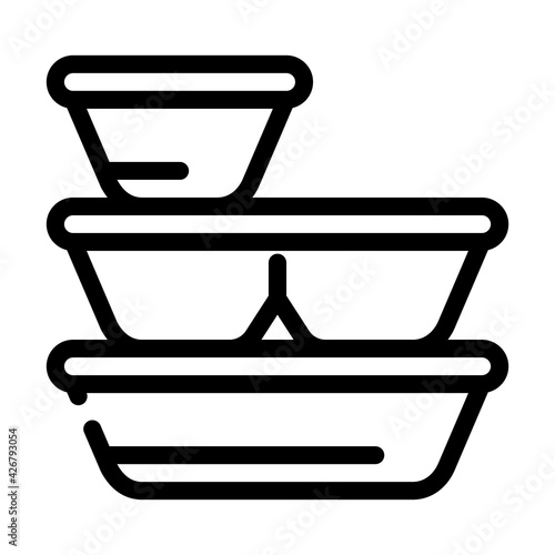 box sets line icon vector. box sets sign. isolated contour symbol black illustration