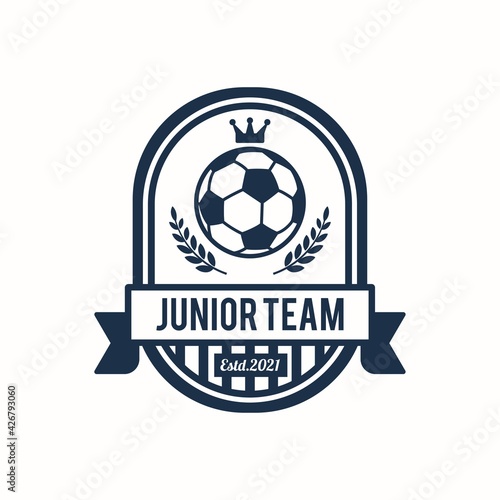 Emblem Soccer,Football Junior Team Logo Design Template