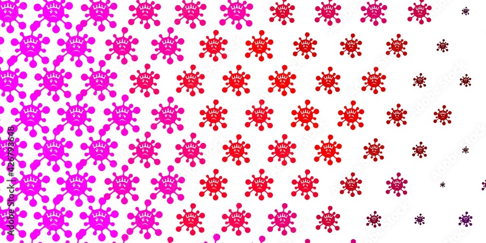 Light Pink, Yellow vector template with flu signs. Light Pink, Yellow vector template with flu signs.