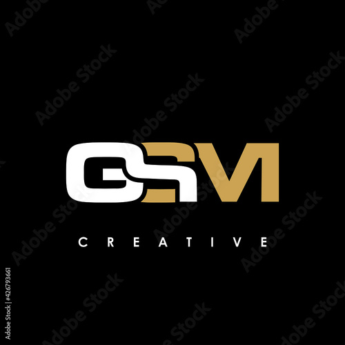 GSM Letter Initial Logo Design Template Vector Illustration