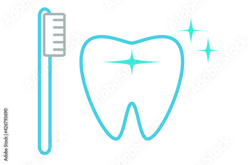 健康的な白い歯のイラスト