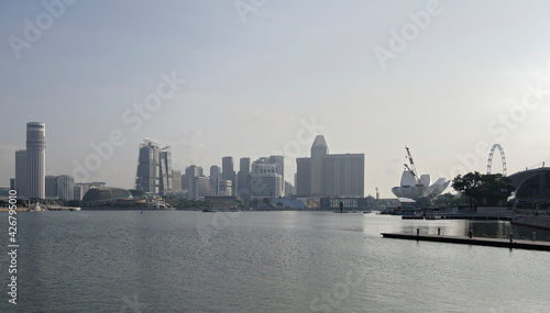Singapore. View of Raffles Avenue and Esplanade Theatres