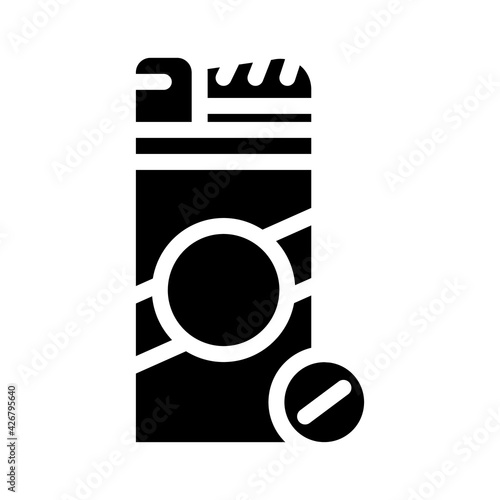 sugar substitute glyph icon vector. sugar substitute sign. isolated contour symbol black illustration