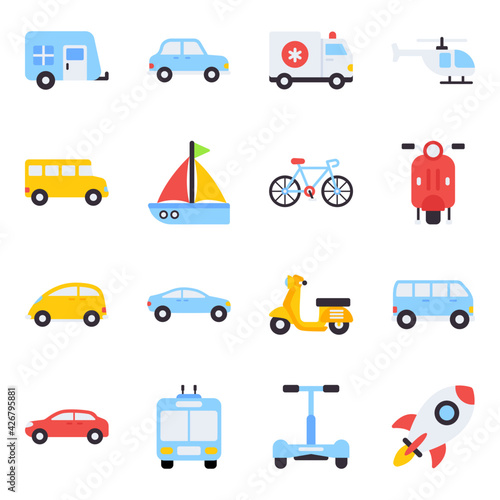 Pack of Travel Flat Icons