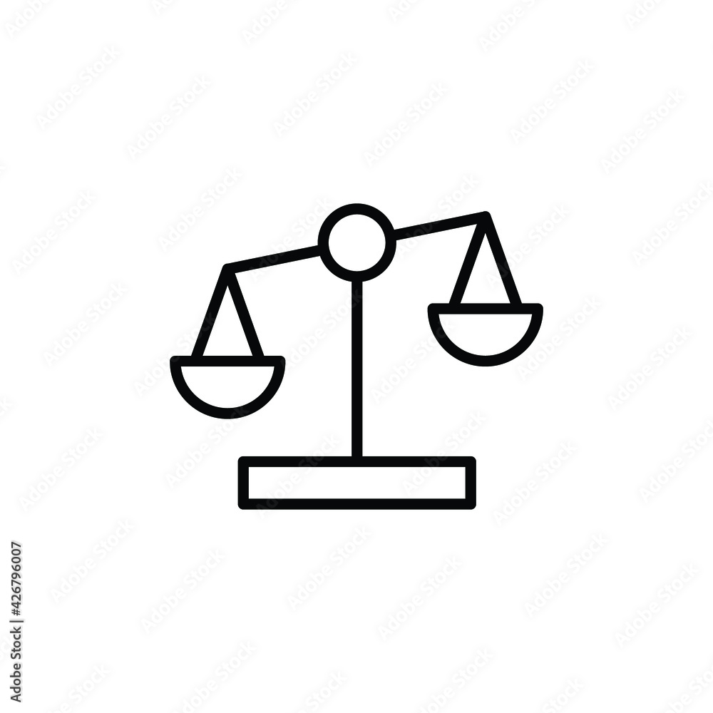 Libra line icon. Simple outline style. Scale, balance, comparison, compare, legal, law, justice, weight concept. Pictogram, vector illustration isolated on white background. EPS 10. Libra line icon. Simple outline style. Scale, balance, comparison, compare, legal, law, justice, weight concept. Pictogram, vector illustration isolated on white background. EPS 10.