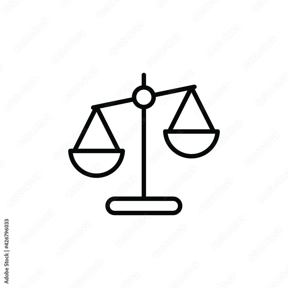 Libra line icon. Simple outline style. Scale, balance, comparison, compare, legal, law, justice, weight concept. Pictogram, vector illustration isolated on white background. EPS 10. Libra line icon. Simple outline style. Scale, balance, comparison, compare, legal, law, justice, weight concept. Pictogram, vector illustration isolated on white background. EPS 10.