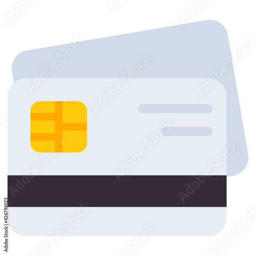 A trendy vector design of credit card