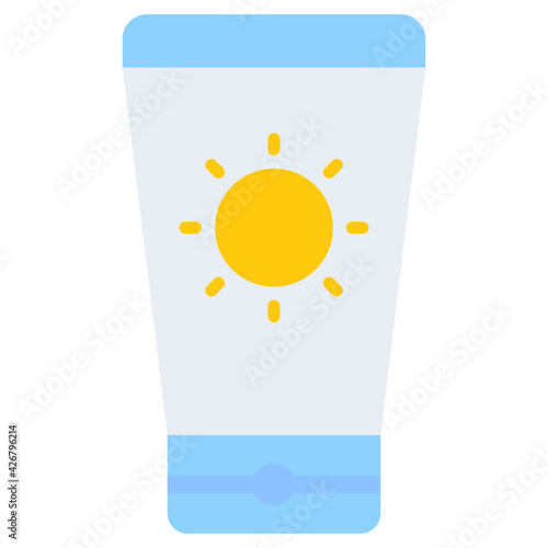 A flat design, icon of sunblock