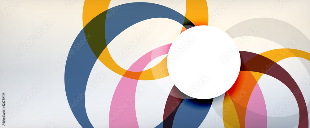 Ring geometric shapes, o letter repetition wallpaper. Abstract background for business or technology presentations, internet posters or web brochure covers Ring geometric shapes, o letter repetition wallpaper. Abstract background for business or technology presentations, internet posters or web brochure covers