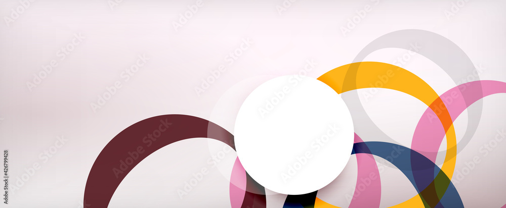 Ring geometric shapes, o letter repetition wallpaper. Abstract background for business or technology presentations, internet posters or web brochure covers Ring geometric shapes, o letter repetition wallpaper. Abstract background for business or technology presentations, internet posters or web brochure covers
